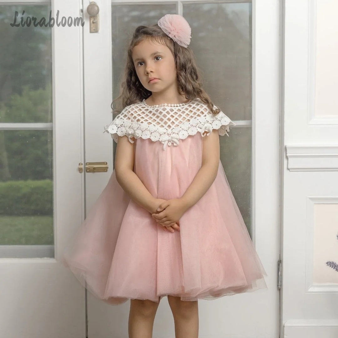 Formal Attire Woman - Customized Flower Girl Dress Pink Sheer