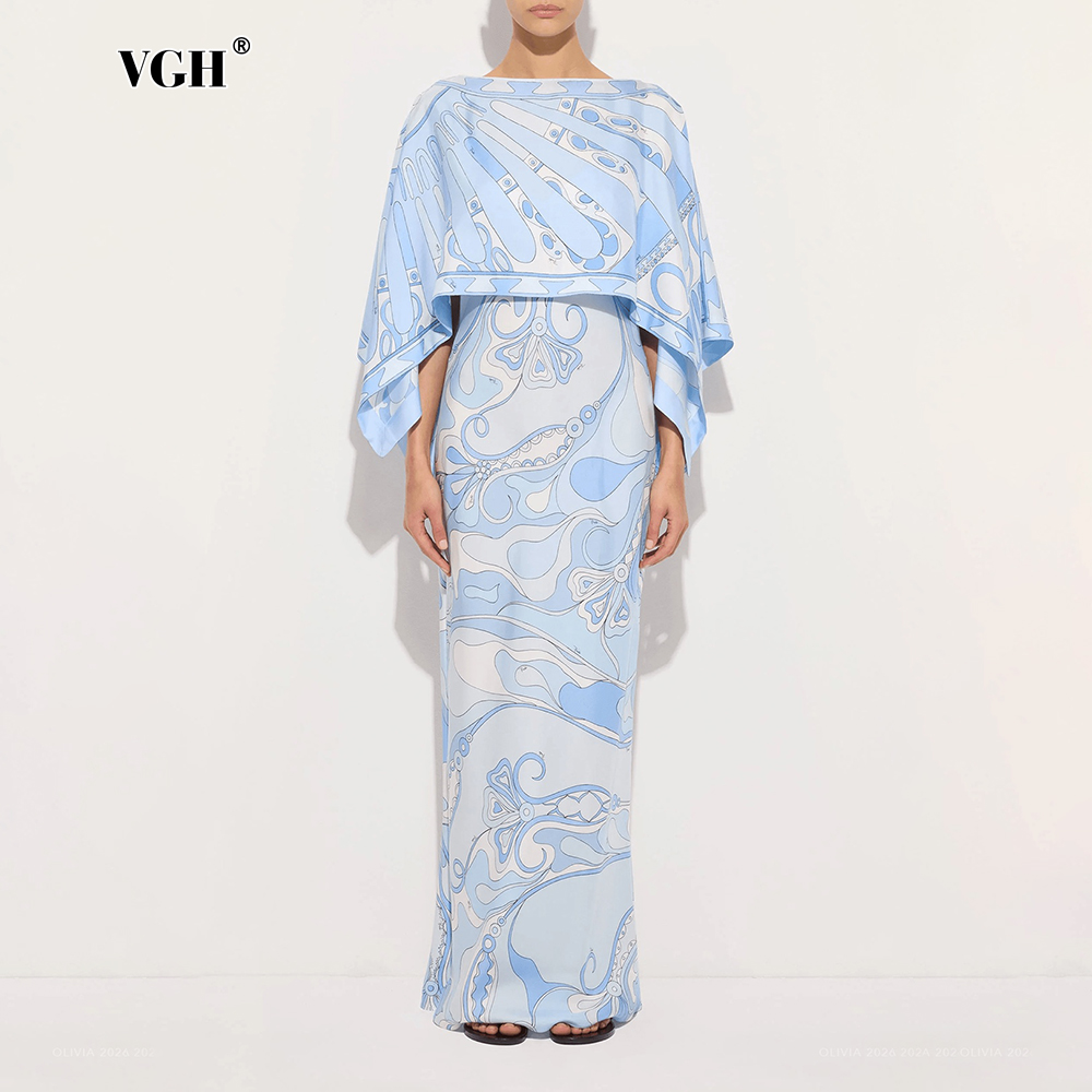 VGH Light Blue Abstract Print  - Formal Attire Woman 评论和价格
