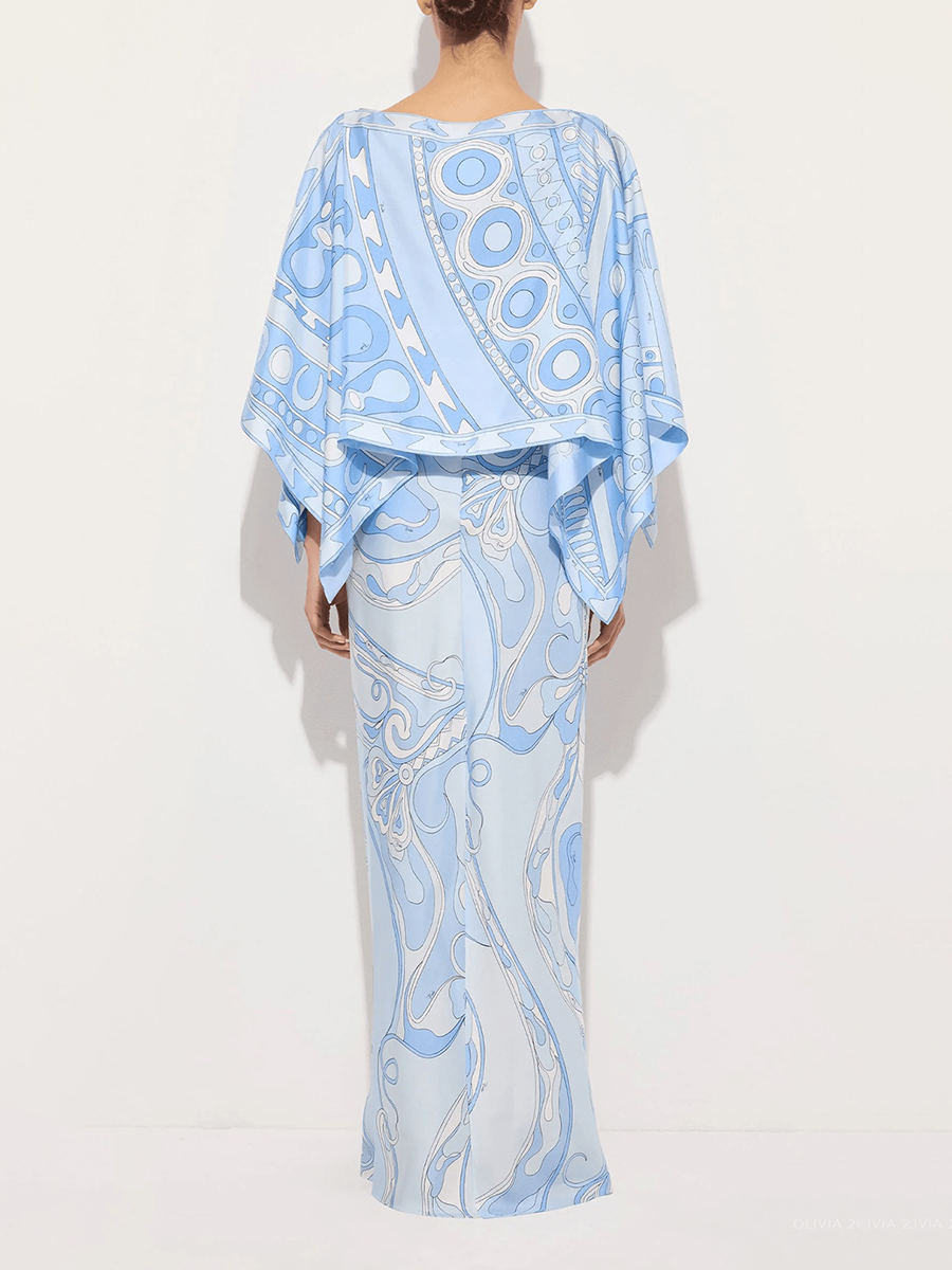 VGH Light Blue Abstract Print  - Formal Attire Woman 评论和价格