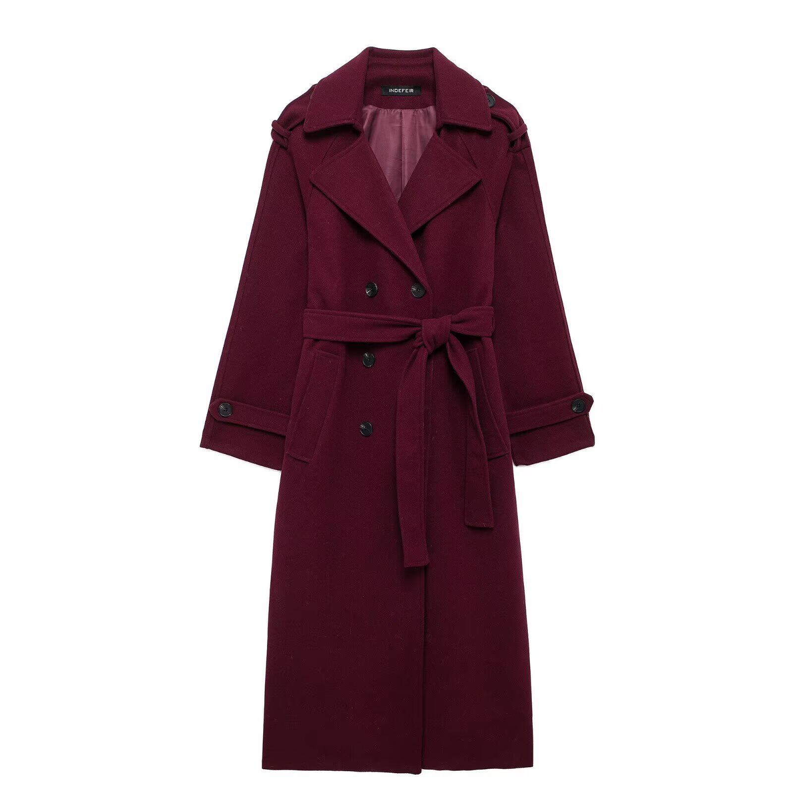 Women Fashion Black Trench Coa - Trench Coat Formal 评论和价格