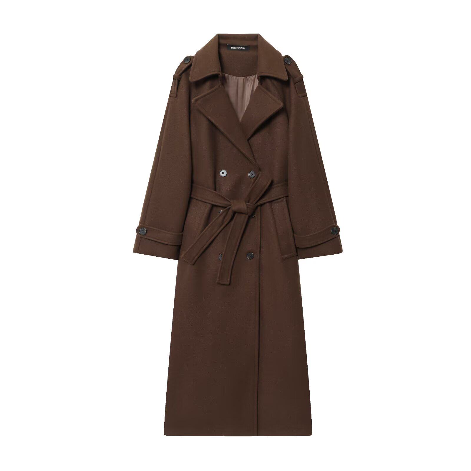 Women Fashion Black Trench Coa - Trench Coat Formal 评论和价格