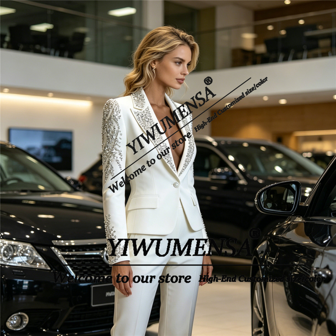 Luxury Women Suits 2 Pieces Se - Blazer Set Women Formal 评论和价格