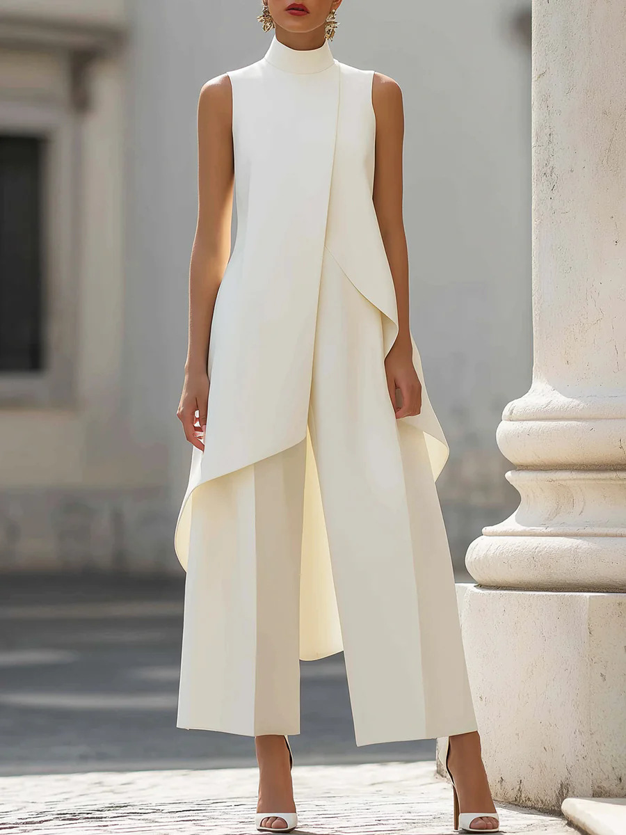 Women Stand Neck Sleeveless La - Women'S Formal Wear With Pants 评论和价格