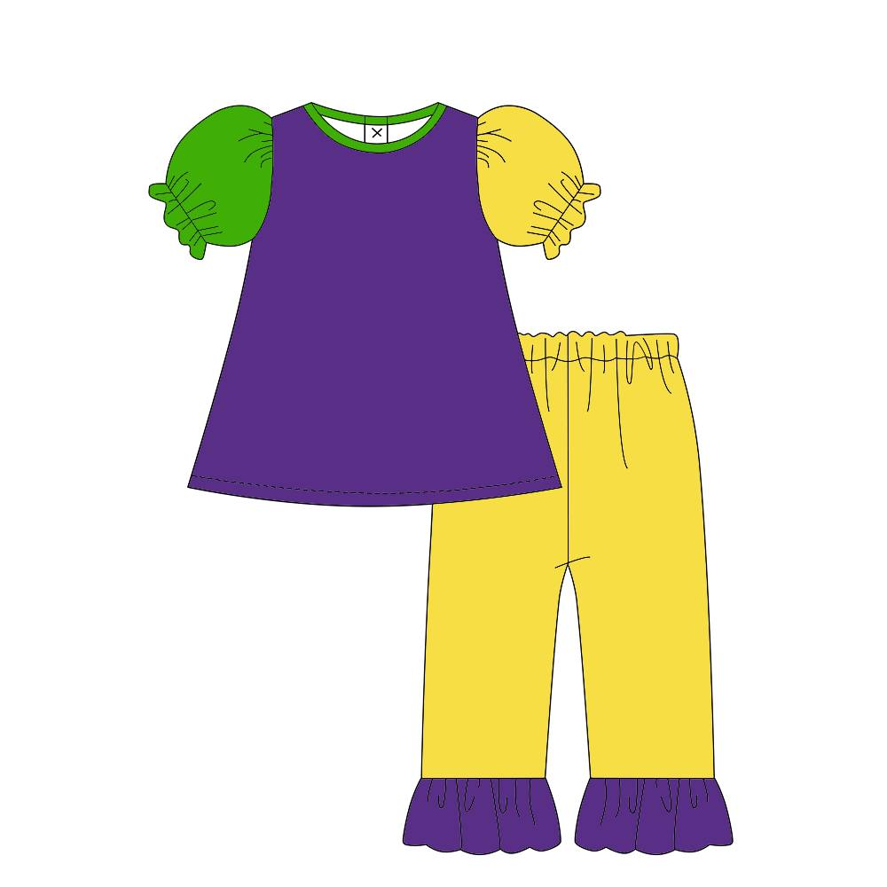 Mardi Gras New boutique childr - Monochrome Suit Set 评论和价格