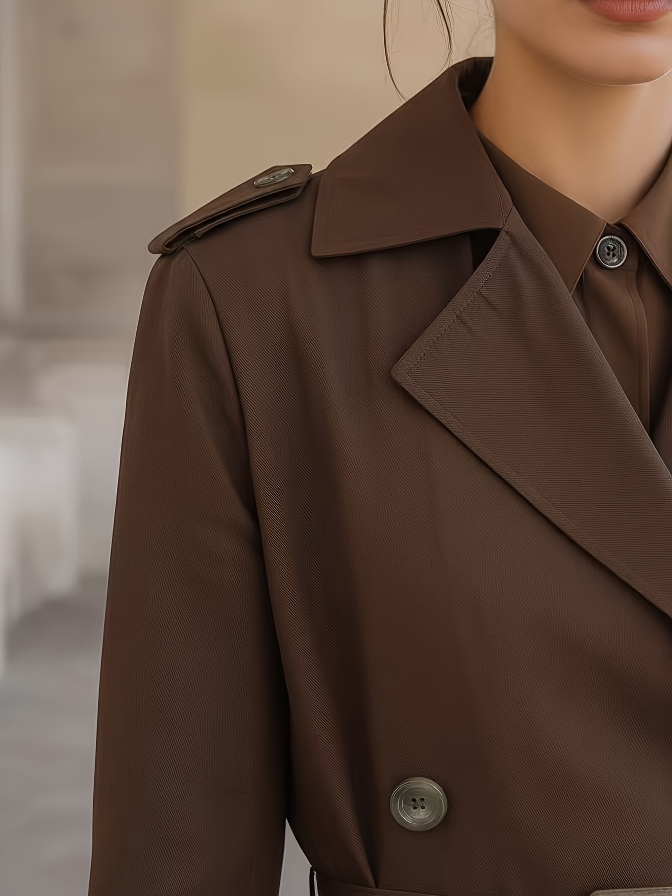 Ladies Spring Autumn Fashion E - Trench Coat Formal 评论和价格