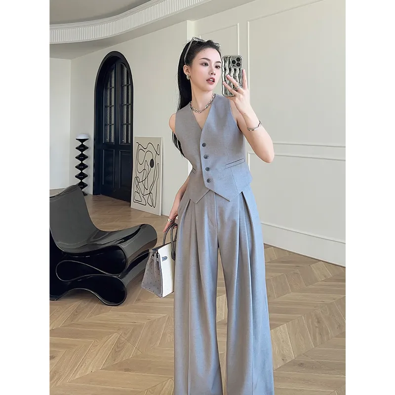 Women's Sleeveless Vest Wide-L - Formal Attire Woman 评论和价格