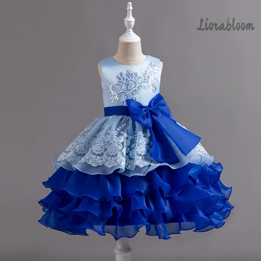 Girls' Dress With Large Bow Sl - Formal Attire Woman 评论和价格