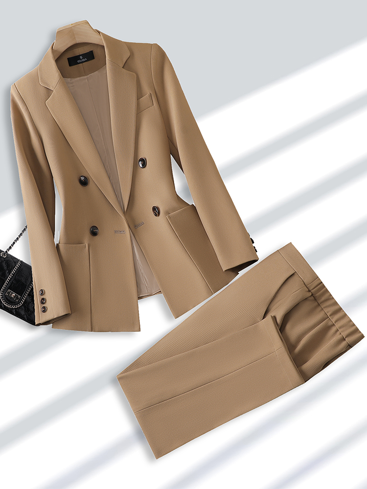 Fashion Ladies Pant Suit Forma - Women Formal Wear Winter 评论和价格