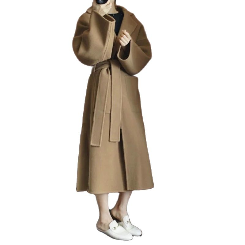 Elegant Women's Long Coat 100% - Women Formal Wear Winter 评论和价格