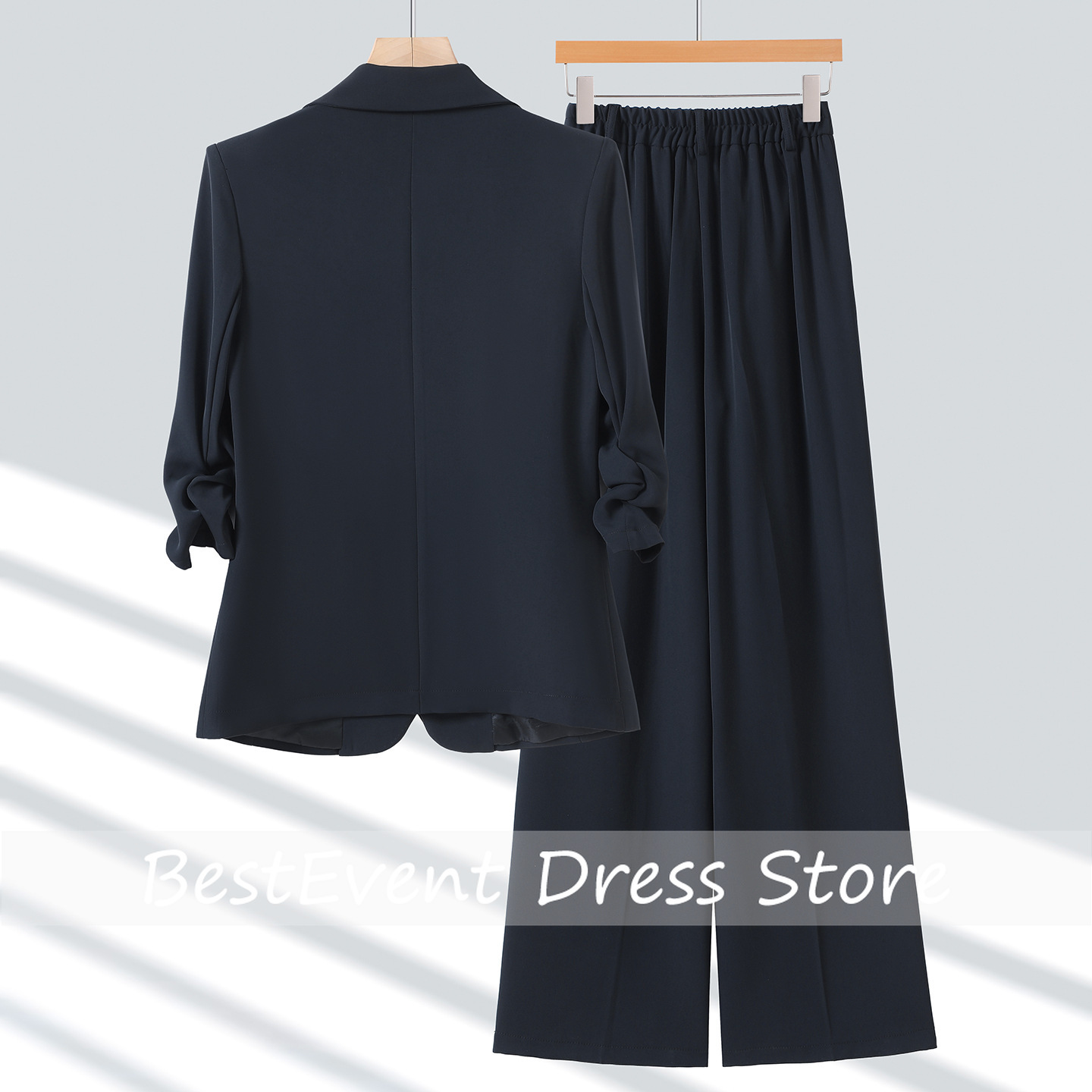Light Blue Women's Suit Jacket - Blazer Set Women Formal 评论和价格