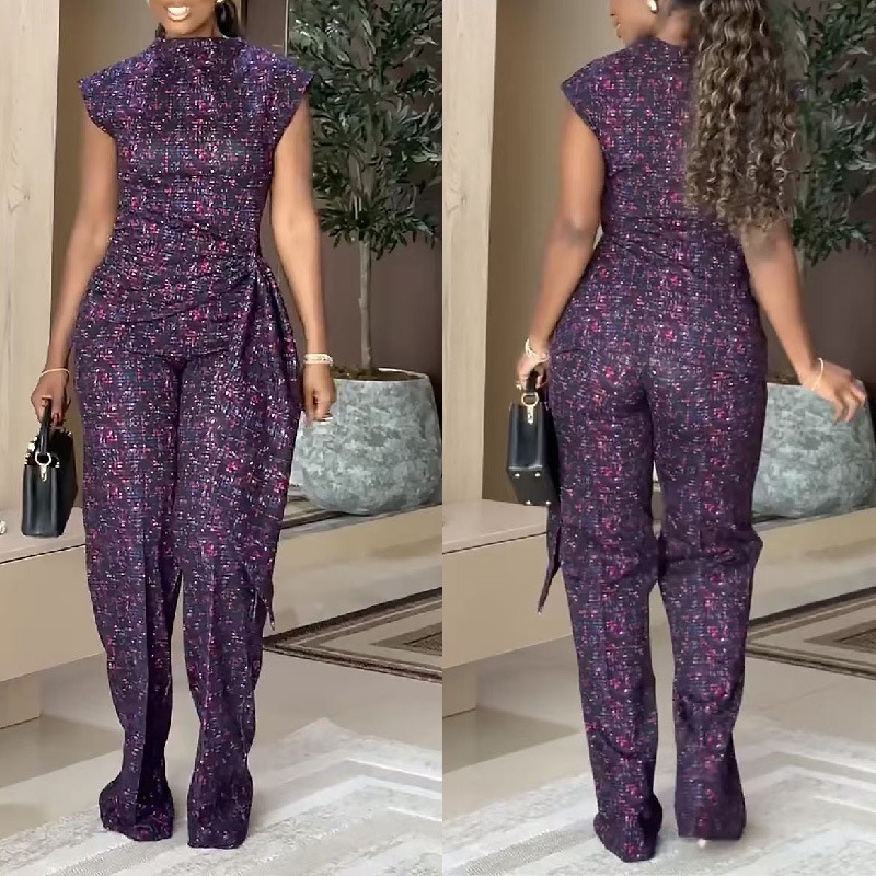 Elegant Women's African Print  - Women'S Formal Wear With Pants 评论和价格