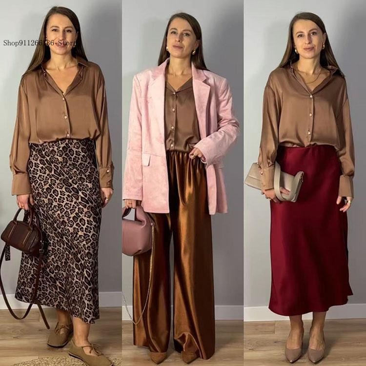Female Button Silk for Women E - Women Formal Wear Winter 评论和价格