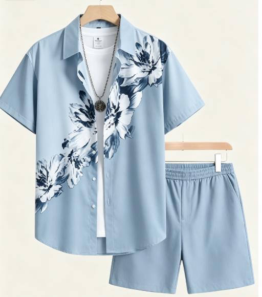 Vintage Monochrome Flower Grap - Monochrome Suit Set 评论和价格