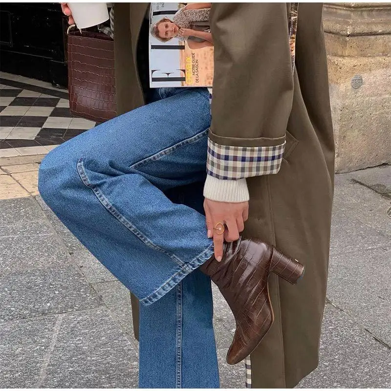 Fashionable Long Button Up Tre - Trench Coat Formal 评论和价格