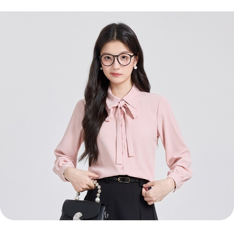 Pink Chiffon Shirt for Women N - High End Women'S Formal Wear 评论和价格